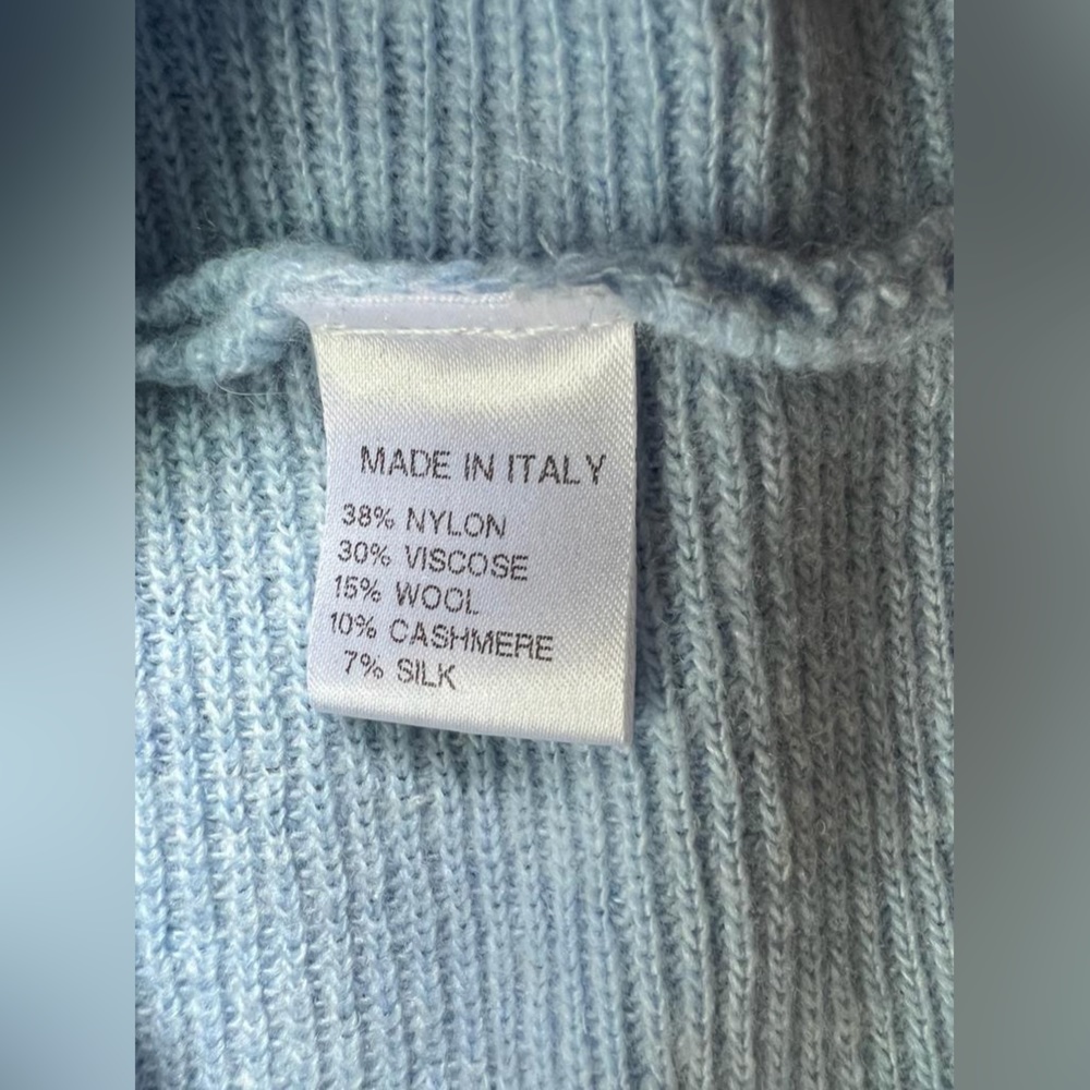 Bartolini ITALY🇮🇹MADE WOOL SILK CASHMERE Blend Rib Pullover Sweater MEDIUM - Picture 6 of 7